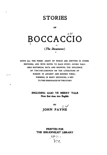 Cover of The Decameron