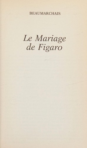 Cover of The Marriage of Figaro
