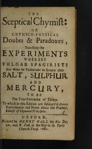 Cover of The Sceptical Chymist