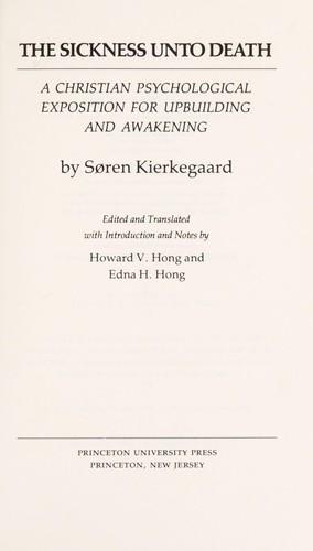 Cover of The Sickness Unto Death