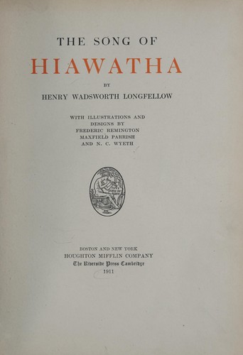 Cover of The Song of Hiawatha