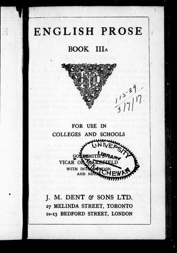 Cover of The Vicar of Wakefield
