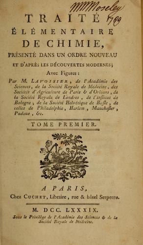 Cover of Traité Élémentaire de Chimie
