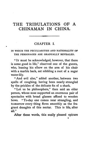 Cover of Tribulations of a Chinaman in China