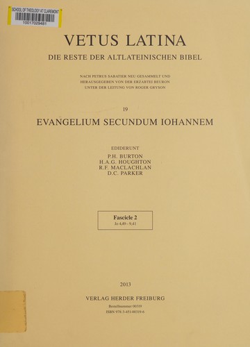 Cover of Vetus Latina