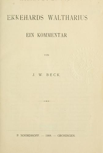 Cover of Waltharius