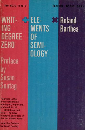 Cover of Writing Degree Zero