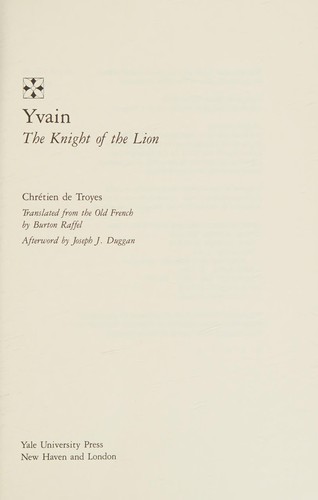 Cover of Yvain, the Knight of the Lion